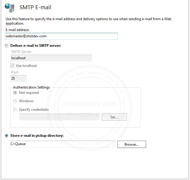 IIS7 & SMTP (Windows 7)