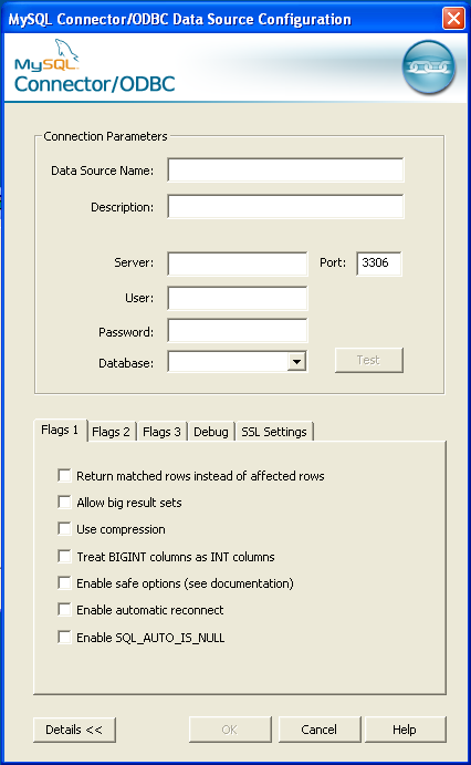 Connector/ODBC Connect Options
            Dialog