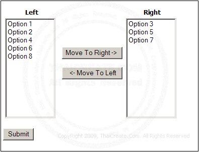 Move Option List/ListMenu เทคนิคการทำเพิ่ม/ลบ/ย้าย Option Items ใน List ...