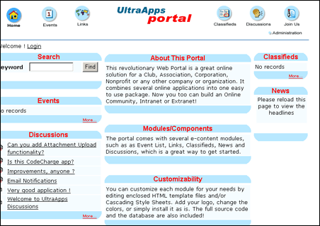 ASP UltraApps Portal