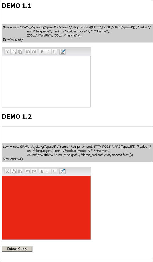 PHP SPAW Editor PHP SPAW Editor
