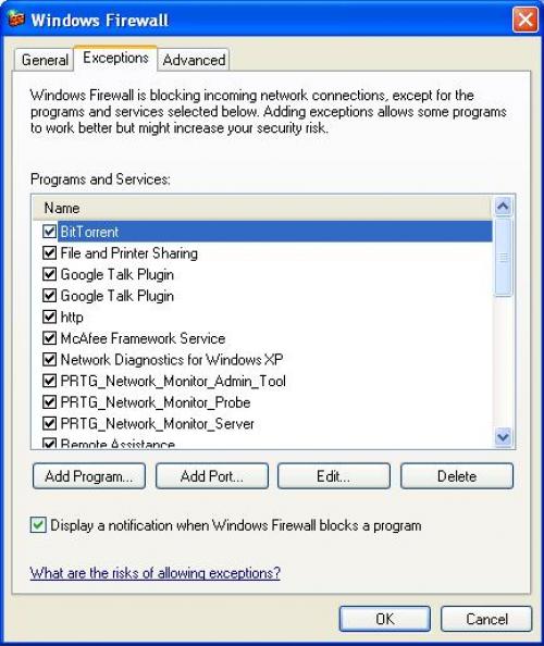 allow firewall