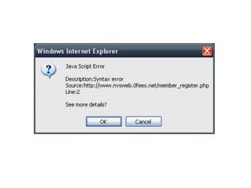 js error