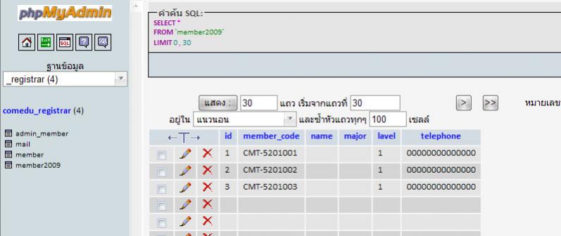 หลังจาก Upload CSV