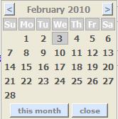 ภาพการคลิกเลือกวันที่ ภาพการคลิกเลือกวันที่