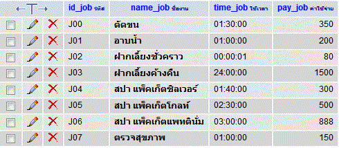 ตารางtb_job 