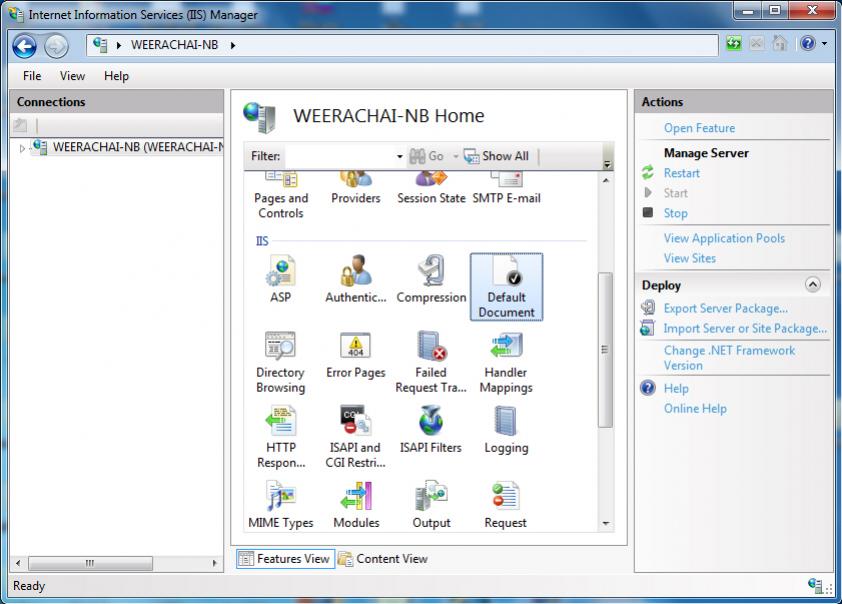 IIS7 Default Document