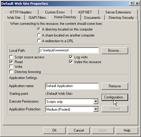 Windows XP  & IIS 5 for ASP