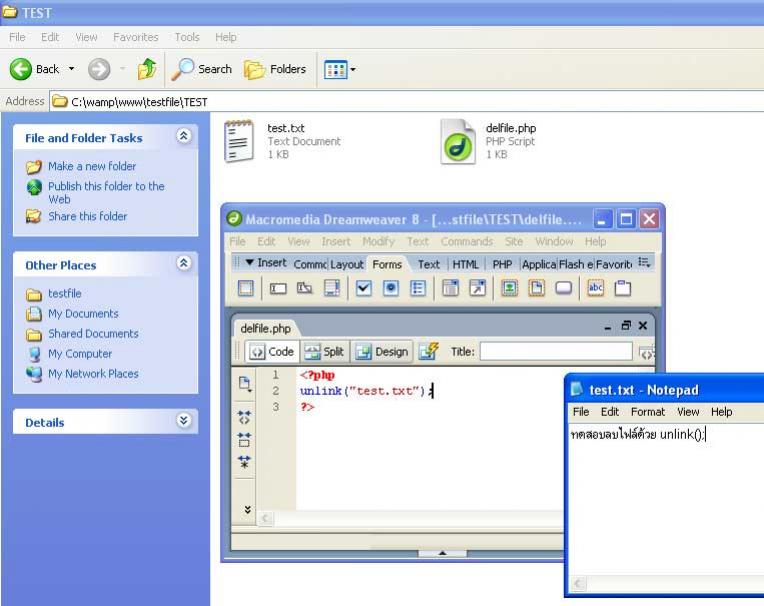 file unlink file unlink