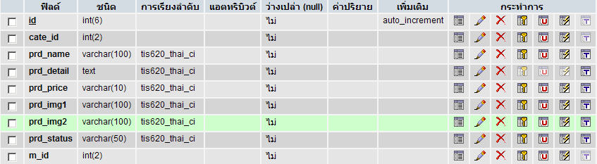 ฐานข้อมูลproduct ฐานข้อมูลproduct