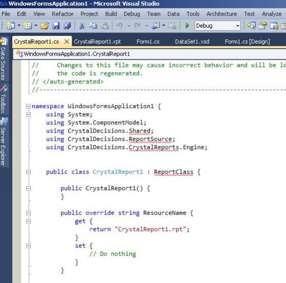 Error Crystal Report In VS2010