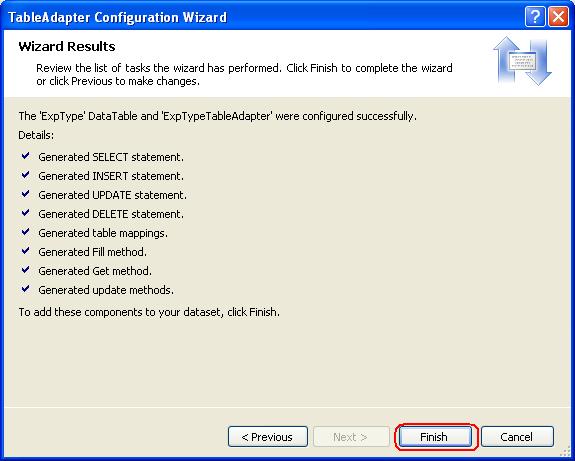 T01-08 Create TableAdapter Step7