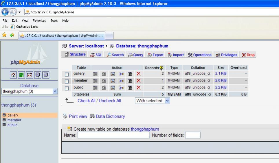 structure DB structure DB