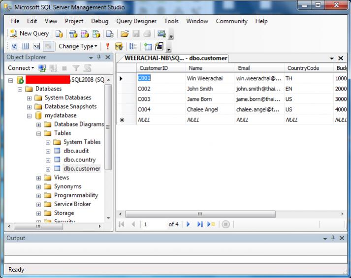 SQL Server 2008 R2 Edit Rows