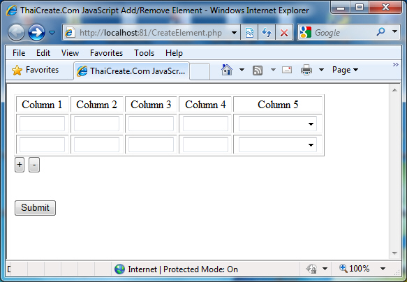 JavaScript Validate CreateElement JavaScript Validate CreateElement