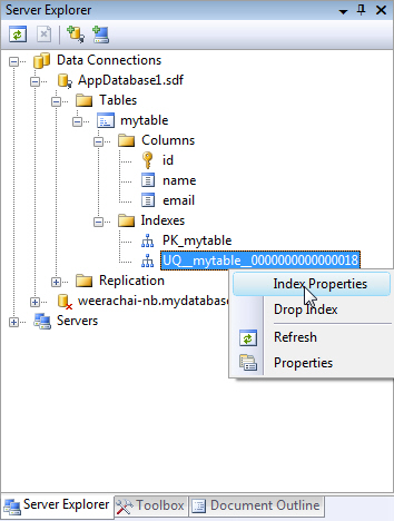 SQL CE UNIQUE 1