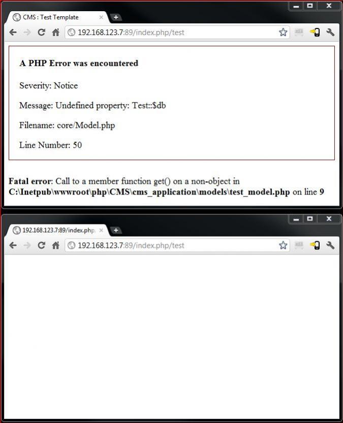 CodeIgniter โหลด database แล้วไม่เกิดอะไรขึ้นครับ ช่วยดูให้หน่อยครับ