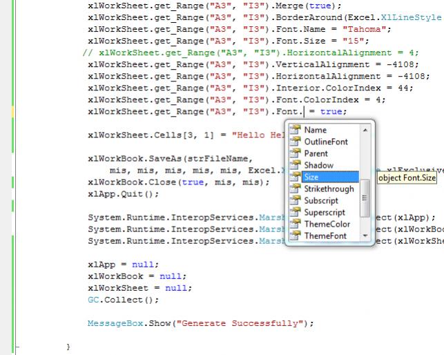 C# .NET Excel 8