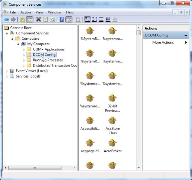 DCOM Config Windows 7 and Office Excel 2007