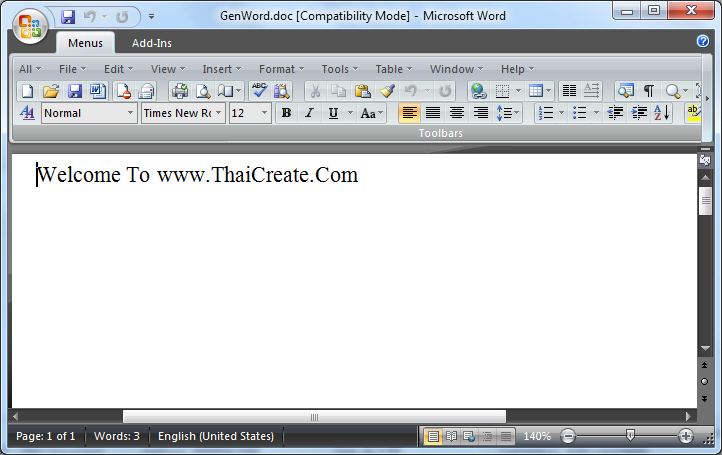 C# Office Word 2007 + Windows  7