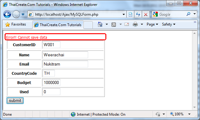 PHP MySQL Submit Form Action Target IFrame