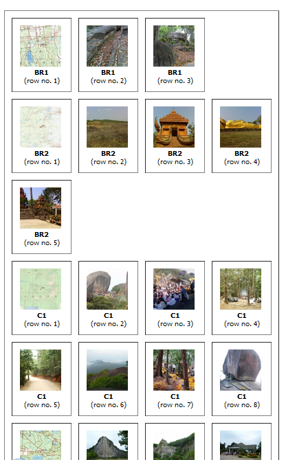 ตัวอย่างแบ่งแถวรูปตามจำนวนและรหัส ตัวอย่างแบ่งแถวรูปตามจำนวนและรหัส