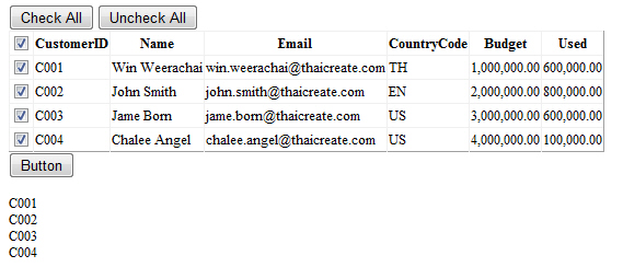 ASP.NET GridView jQuery and Checkbox Select All ASP.NET GridView jQuery and Checkbox Select All