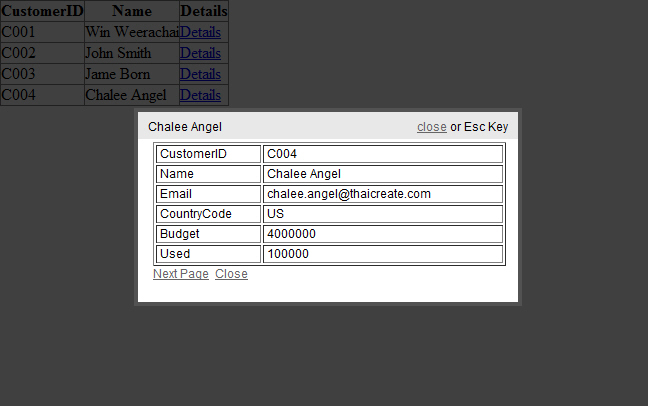 ASP.NET GridView jQuery Lightbox Popup ASP.NET GridView jQuery Lightbox Popup