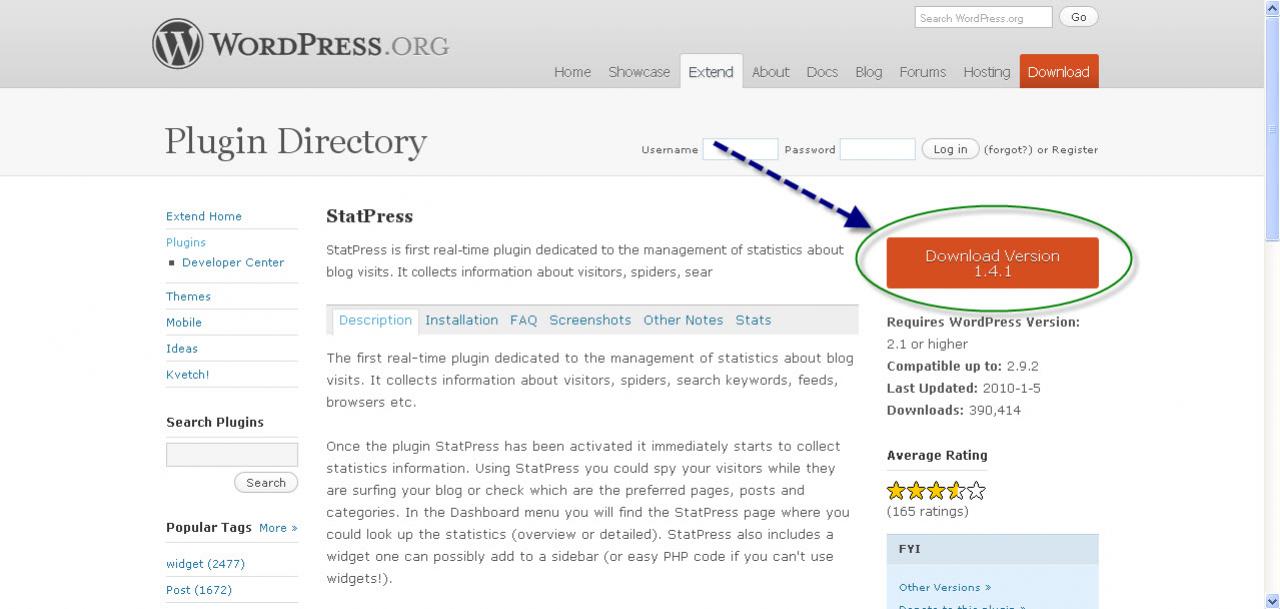 การติดตั้ง statpress