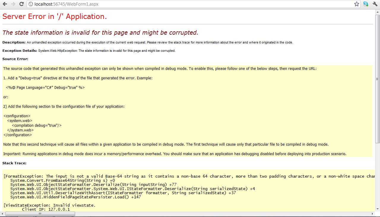 หน้าจอ error