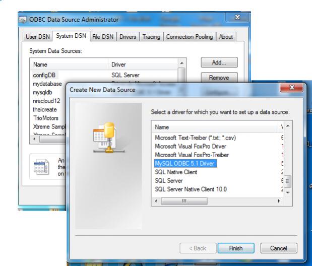 Data Sources (ODBC) Windows 7