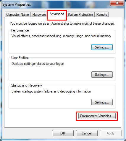 Environment Variable PATH Windows 7