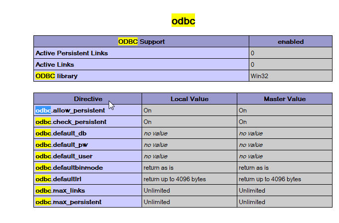 odbc