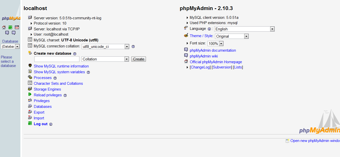 phpmyadmin เล็กลงเรื่อยๆ