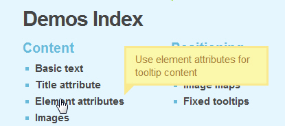  jQuery Tooltips