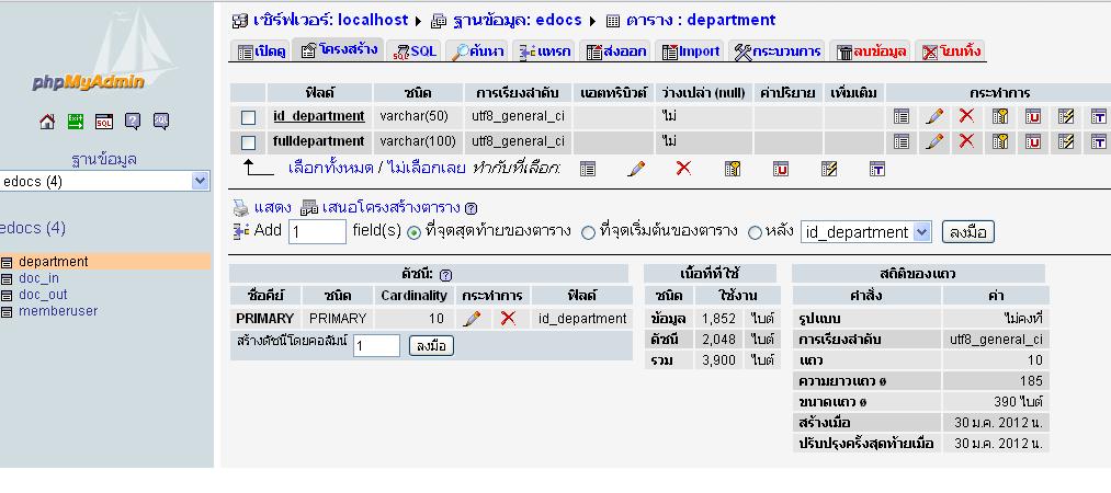 ตารางสำนักงานแต่ละสำนักงาน