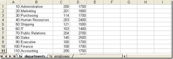 Excel to Oracle