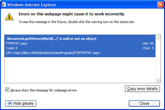 error