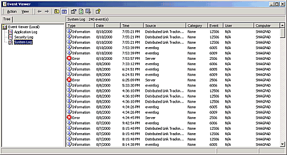 ASP.NET Read EventLog