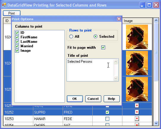 Print DataGridView
