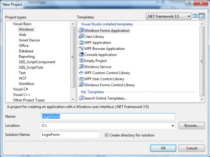 Form Login บน Windows Form Application