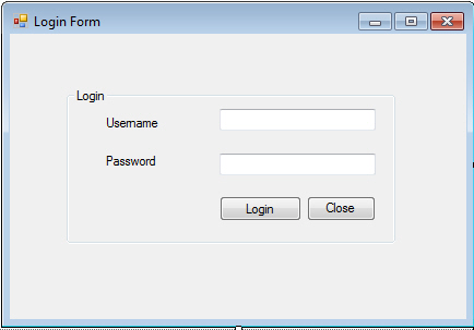 Form Login บน Windows Form Application