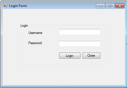 Form Login บน Windows Form Application