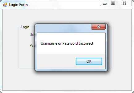 Form Login บน Windows Form Application