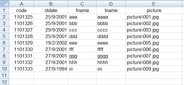 picturetable