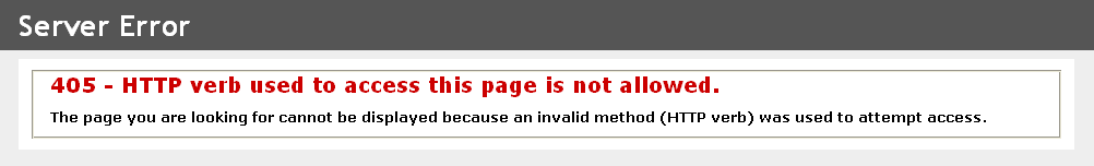 error 405