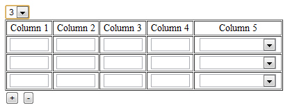 List Select Menu  OnChange Create Row