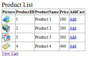 ASP.NET Shopping Cart