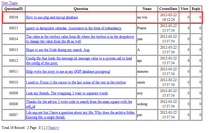 Create Webboard PHP MySQL Create Webboard PHP MySQL