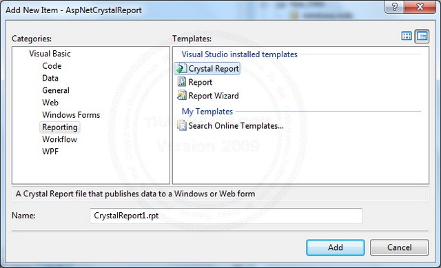 Crystal Report Web(ASP.NET)